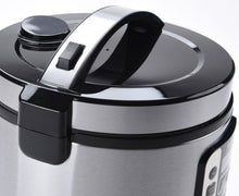 Load image into Gallery viewer, AROMA - 20-Cup Rice Cooker and Steamer - Black/Stainless Steel