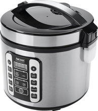 Load image into Gallery viewer, AROMA - 20-Cup Rice Cooker and Steamer - Black/Stainless Steel